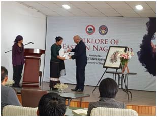 Shri. Pankaj Kumer, Chief Secretary releasing the Book “Folklore of Eastern Nagaland”