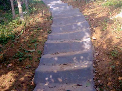 Construction of Footstep at Chingtang, Mon District.