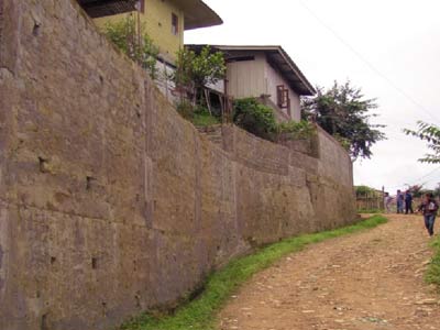 Retaining Wall at Longleng Town.