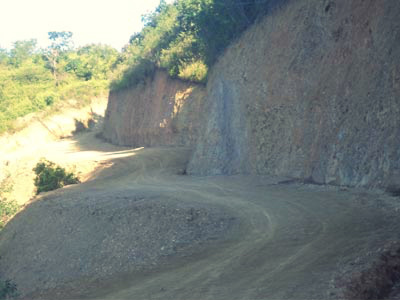 First cutting of road at Avangkhu, under Meluri Block.